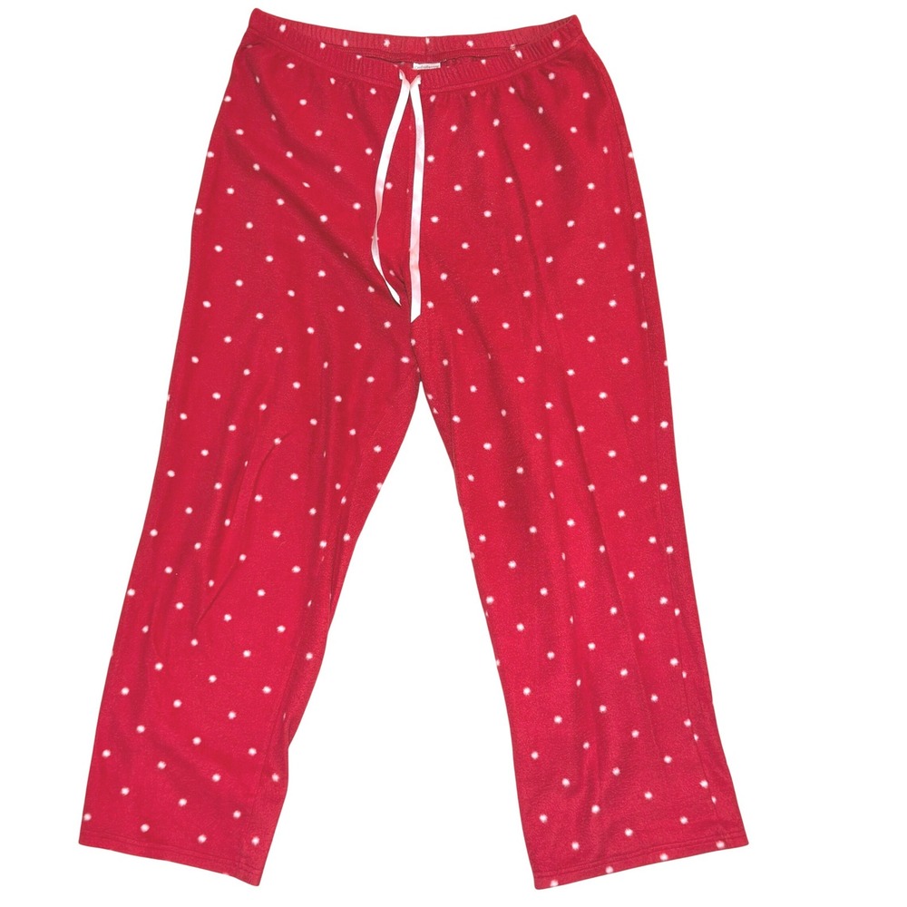 Wondershop Croft & Barrow Pajama Set Womens M/XL Red Plaid Fleece Christmas Cozy